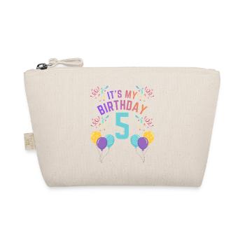 5 ans fille C’est mon anniversaire Enfants Anniversaire - Trousse biologique - nature - Devant
