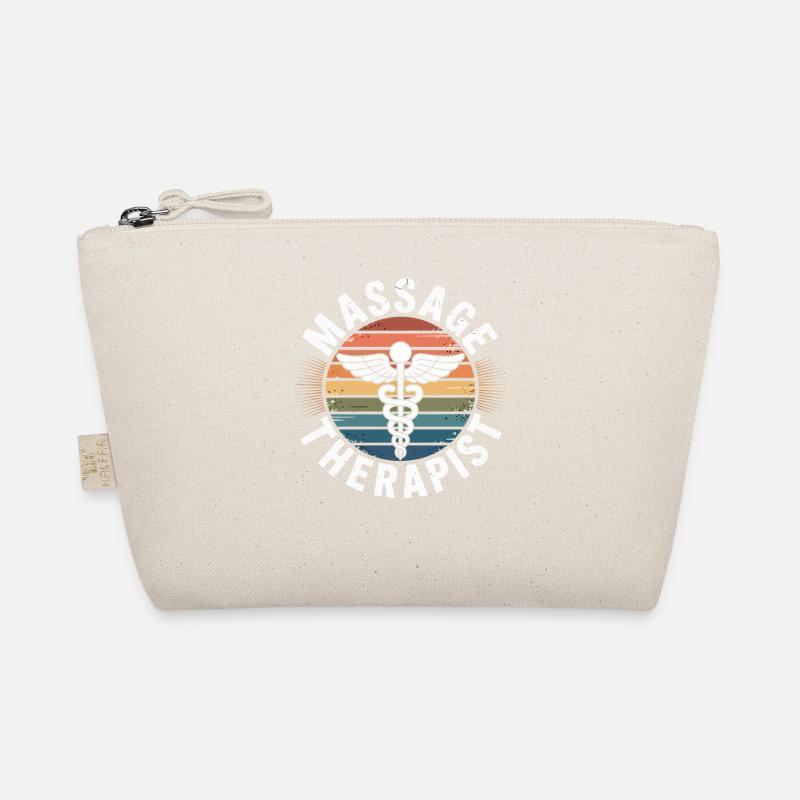 Retro Rainbow Massage Logo Organic Pouch