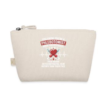 Phlebotomist Heart Saying Shirt - Organic Pouch - nature - Front