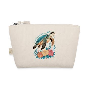 Sea Turtle Ocean Addict Design - Organic Pouch - nature - Front