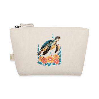 Sea Turtle Ocean Addict Design - Organic Pouch - nature - Front