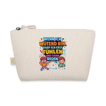 When I'm angry, feel first then talk - Organic Pouch - nature - Front