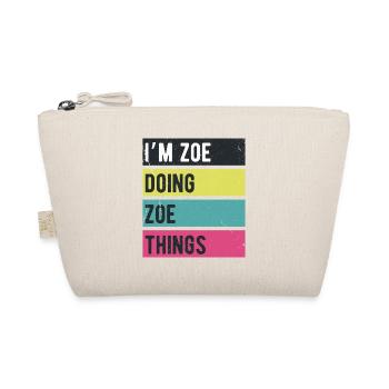 I’m Zoe Doing Zoe Things Retro Colors - Organic Pouch - nature - Front