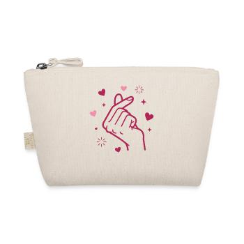 Kpop Musique coréenne Doigts mignons Cœur Amour Corée - Trousse biologique - nature - Devant