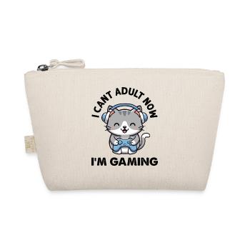 Je ne peux plus être adulte maintenant, je joue drôle, gamer chat - Trousse biologique - nature - Devant
