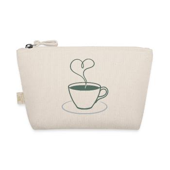 Herzdampf Kaffee Illustration - Bio-Täschchen - Natur - Vorne