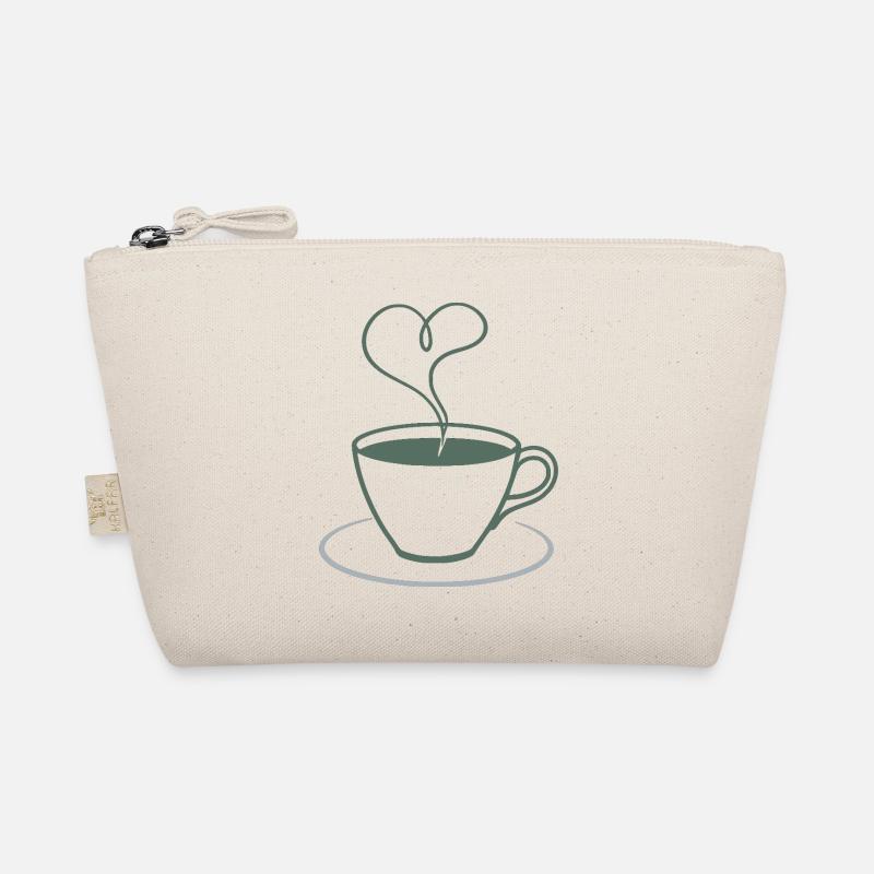 Herzdampf Kaffee Illustration Bio-Täschchen