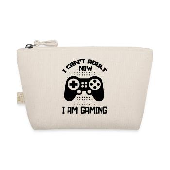 I can't Adult now I'm Gaming funny Gamer Sayings - Organic Pouch - nature - Front