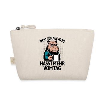 Hippo - If you get up early, you hate more of the day - Organic Pouch - nature - Front