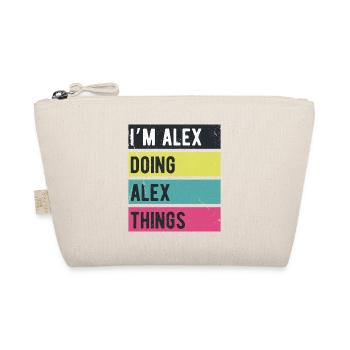 Je suis Alex qui fait des couleurs rétro d’Alex Things - Trousse biologique - nature - Devant