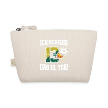 Ich Schiess 13. Tor Lustig 13. Geburtstag Fußball - Bio-Täschchen - Natur - Vorne
