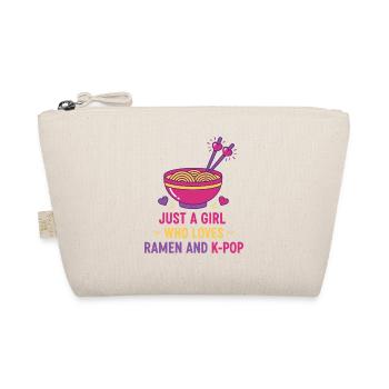 Nur ein Mädchen, das Ramen und koreanische K-Pop-Musik liebt - Bio-Täschchen - Natur - Vorne