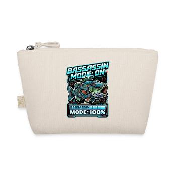 Bassassin Mode On Fishing Mode 100 Percent - Organic Pouch - nature - Front