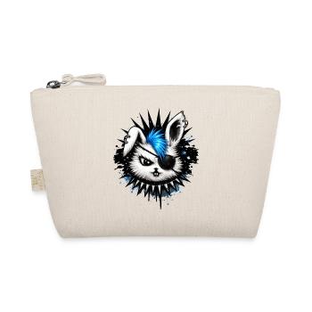 Punk rabbit with mohawk and eyepatch - Organic Pouch - nature - Front
