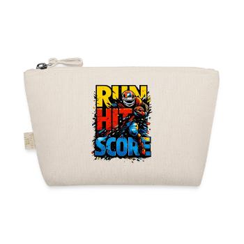 Run Hit Score | American Football Design - Organic Pouch - nature - Front