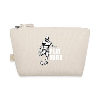 Play Hard Player Fan Football Season - Organic Pouch - nature - Front