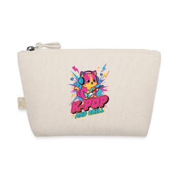 Cute K-Pop Cat K-POP AND CHILL Korean Music Anime - Organic Pouch - nature - Front