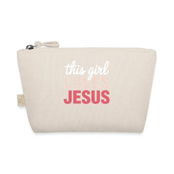 This Girl Loves Jesus - Organic Pouch - nature - Front