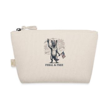 Wild and Free Hyena – Funny Patriotic Vid - Organic Pouch - nature - Front