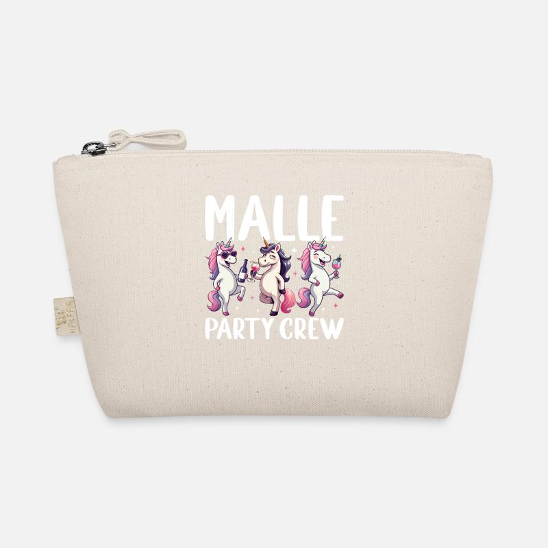 Malle Party Crew Unicorn Drinking Fun Mallorca Organic Pouch