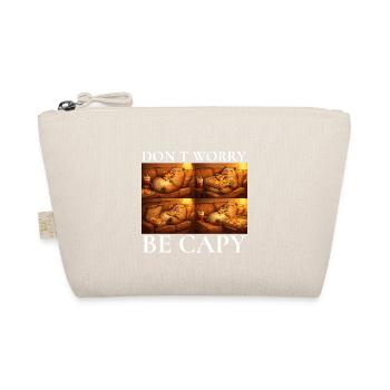 Don’t Worry Capybara Pizza Capybara Motiv - Bio-Täschchen - Natur - Vorne
