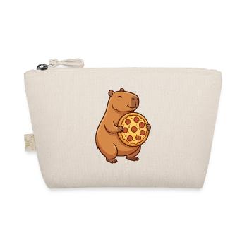 Capybara with pizza - Organic Pouch - nature - Front