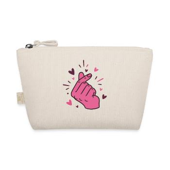 Kpop Musique coréenne Doigts mignons Cœur Amour Corée - Trousse biologique - nature - Devant