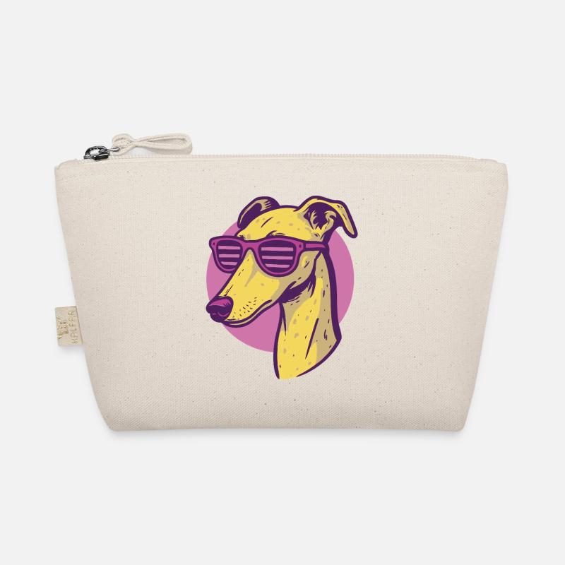 Windhund, Galgo Sonnenbrille Pop-Art - Bio-Täschchen - Natur