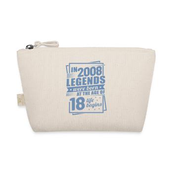 Legendary since 2008 18 Birthday Vintage Design - Organic Pouch - nature - Front