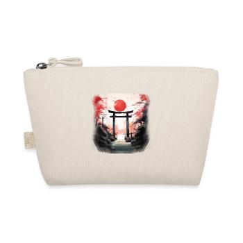 Red Torii on Autumn Trail - Organic Pouch - nature - Front