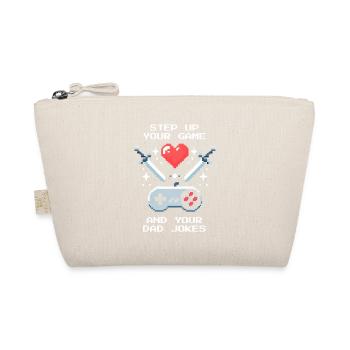 Level Up & Dad Jokes | Bonus Dad Patchwork - Organic Pouch - nature - Front