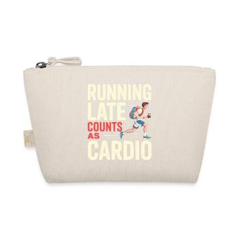 Running Late Counts As Cardio Humor Design - Organic Pouch - nature - Front