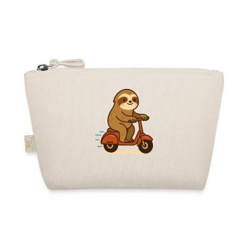 Sloth on scooter - Organic Pouch - nature - Front