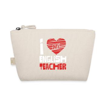 I Love English Teacher - Bio-Täschchen - Natur - Vorne