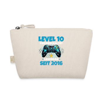 10. Geburtstag Gamer Shirt Level 10 freigeschaltet - Bio-Täschchen - Natur - Vorne