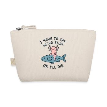 Axolotl Spruch Meme Humor Lustig Geschenkidee - Bio-Täschchen - Natur - Vorne