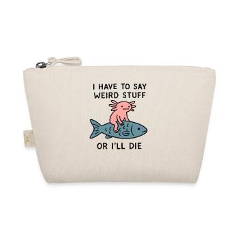Axolotl Spruch Meme Humor Lustig Geschenkidee - Bio-Täschchen - Natur - Vorne