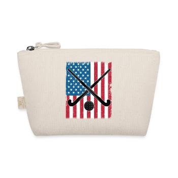 Field Hockey USA Flagge - Bio-Täschchen - Natur - Vorne