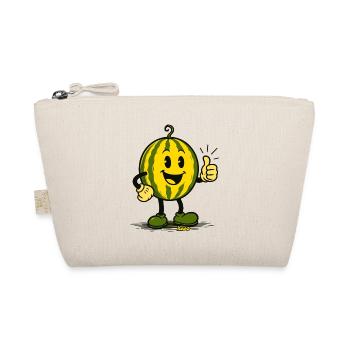 Happy Watermelon Cartoon - Organic Pouch - nature - Front