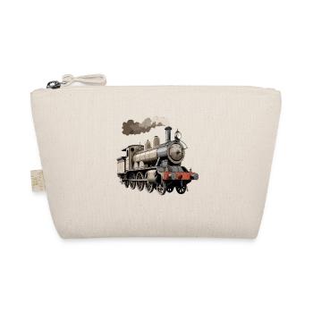 Classic steam locomotive in retro look - Organic Pouch - nature - Front