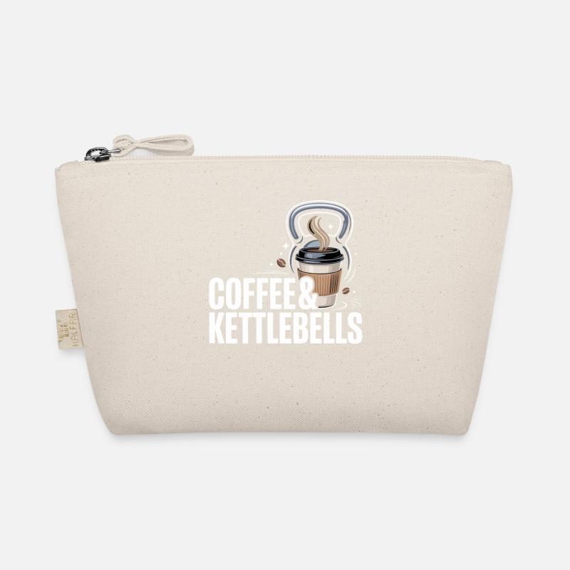 Kaffee & Kettlebells Duo - Bio-Täschchen - Natur