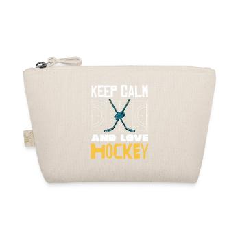 Keep calm: Hockey love - Organic Pouch - nature - Front