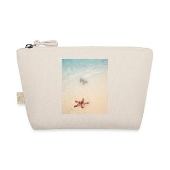Liebe am Strand und Seesterne - Bio-Täschchen - Natur - Vorne