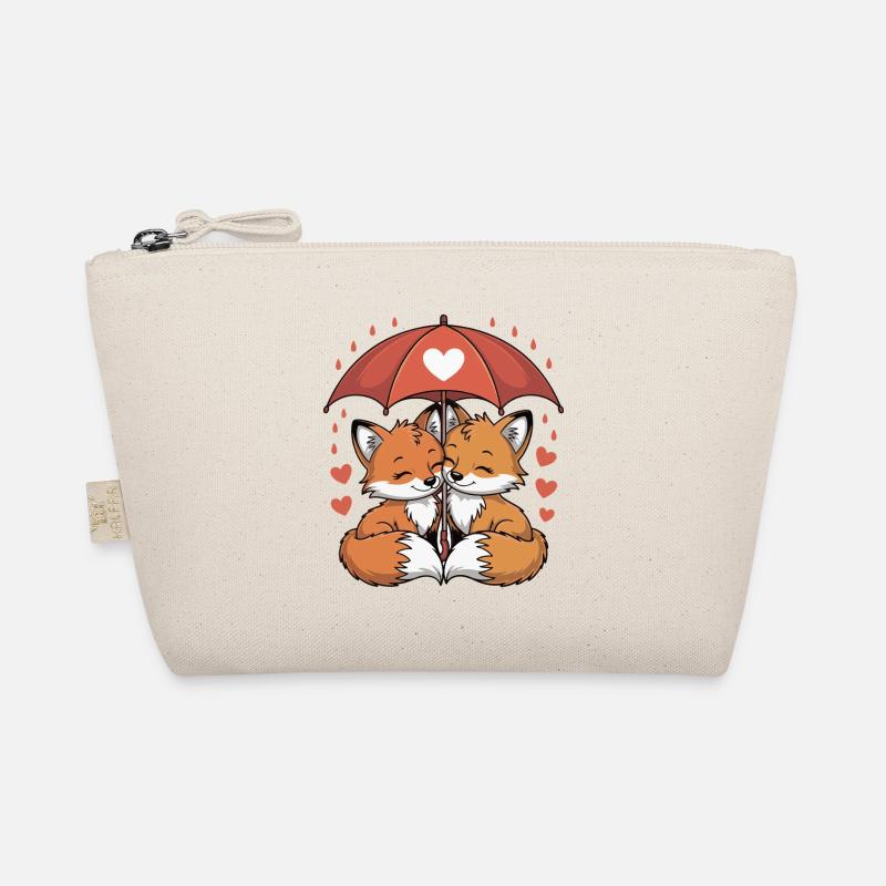 Fox Comic Couple Love Organic Pouch