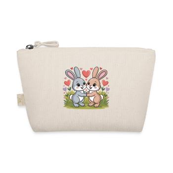 Couple de lapins Amour Pâques En amour - Trousse biologique - nature - Devant