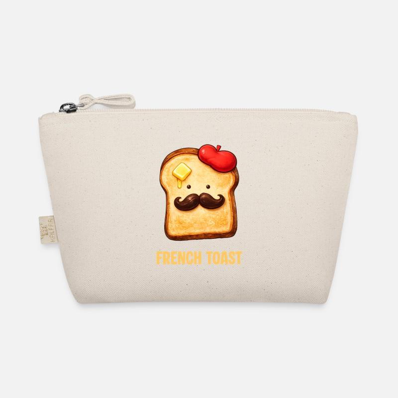 French Toast – Funny Cartoon Bread with Mustache Organic Pouch