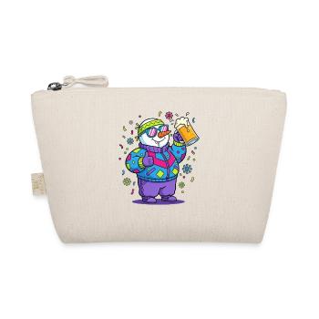 Fête : bonhomme de neige avec bière et lunettes de soleil Carnaval - Trousse biologique - nature - Devant