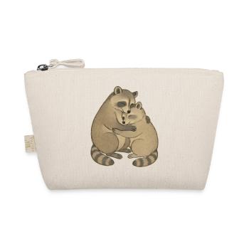 Cuddly friends raccoon couple - Organic Pouch - nature - Front