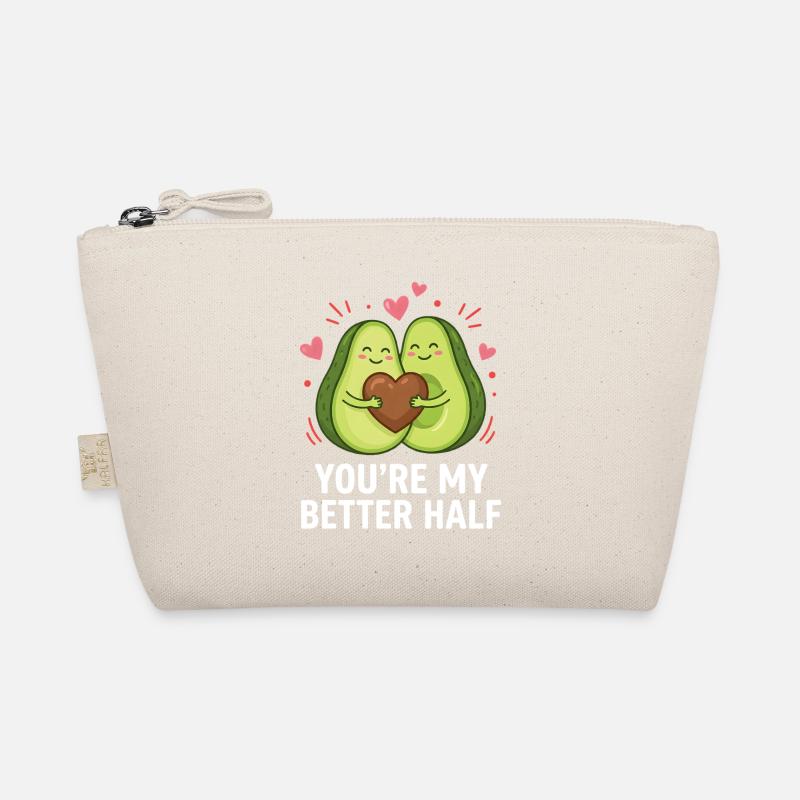 You Are My Better Half Cute Avocado Couples Love Organic Pouch