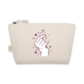Kpop Musique coréenne Doigts mignons Cœur Amour Corée - Trousse biologique - nature - Devant